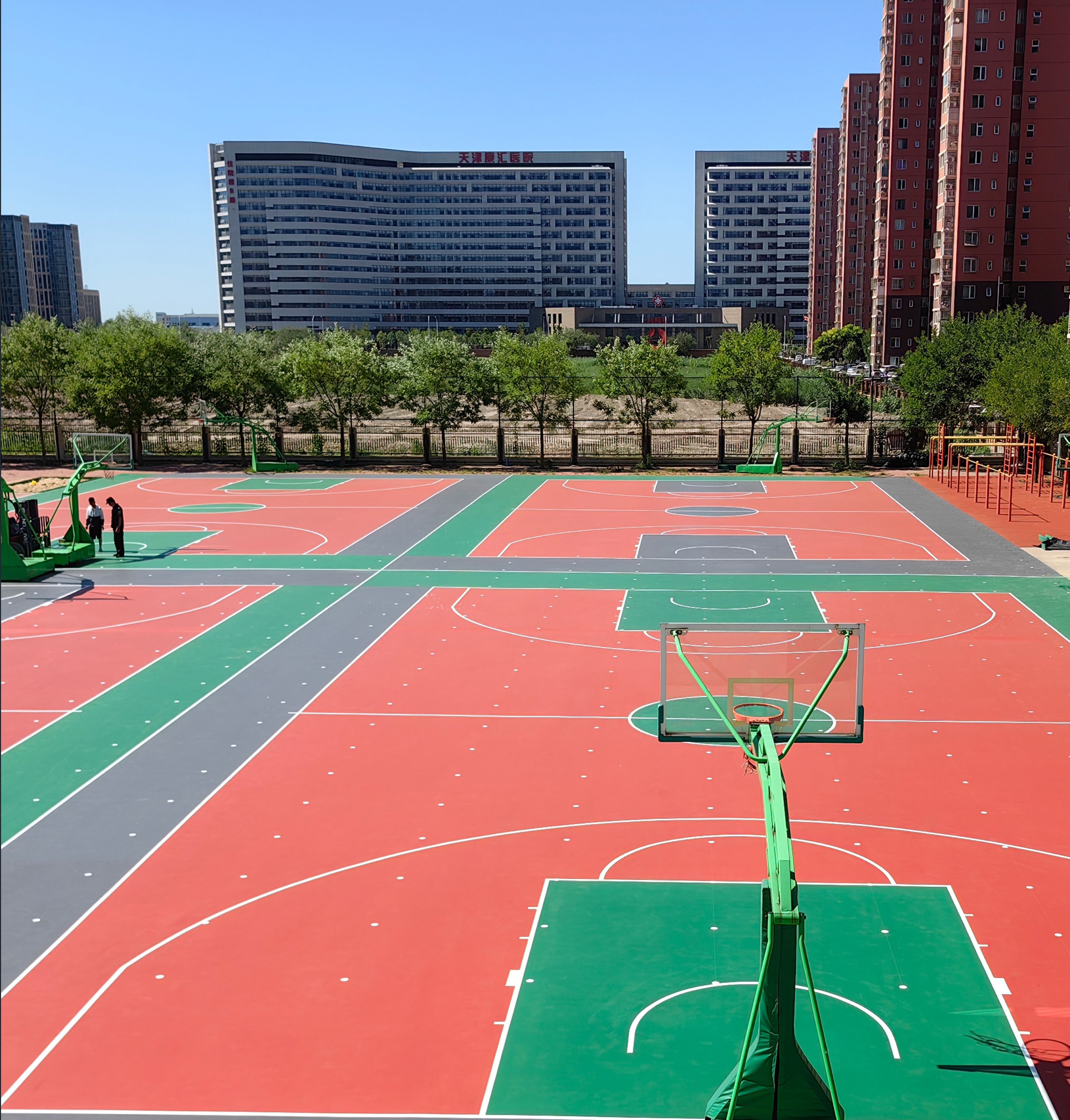 硅pu篮球场
